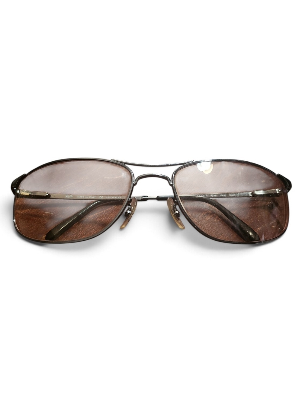Ray-Ban Aviator Sunglasses with Brown Lenses and Gunmetal Frame
